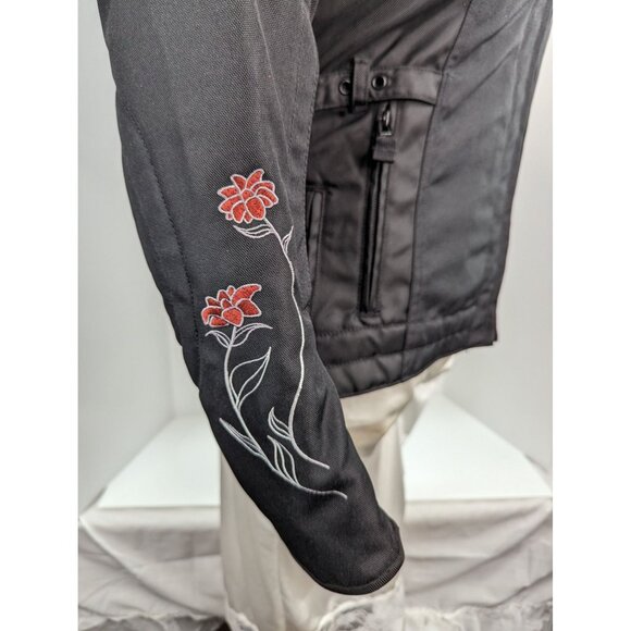 Scorpion Exo Padded Women Black with Floral Motorcycle Jacket Size Small - Picture 7 of 15